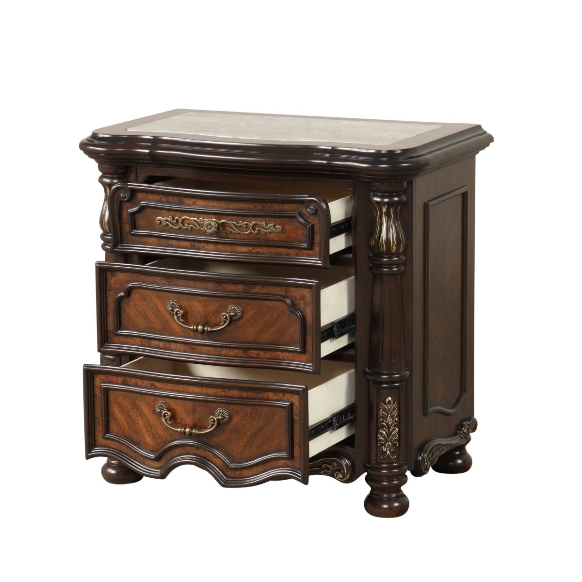 Bella Notte - Nightstand - Mahogany Brown Accent Nightstands by New Classic - Walls Furniture & Mattress