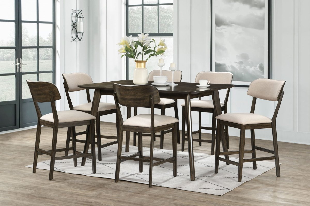 Rex - 60" Counter Height Table Set 5 Piece Dining Room Sets by New Classic - Walls Furniture & Mattress