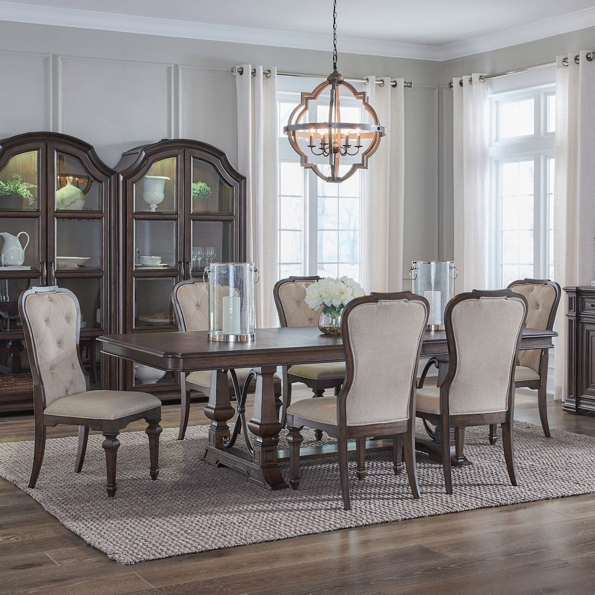 Provence Park - Trestle Table Set 5 Piece Dining Room Sets by Liberty Furniture - Walls Furniture & Mattress