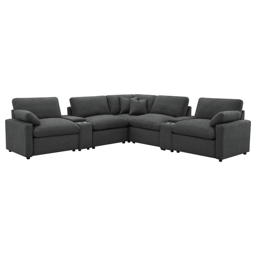 Collins - 7 - Piece Modular Power Reclining Sectional Reclining Sectionals by Coaster Fine Furniture - Walls Furniture & Mattress