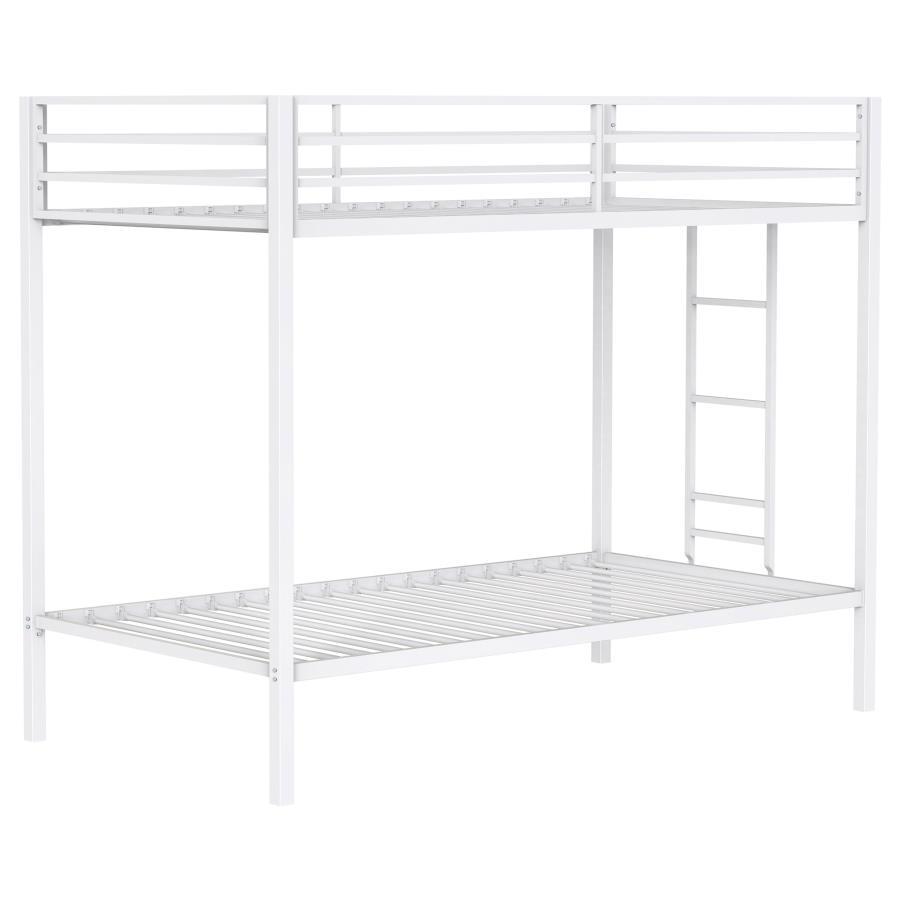 Alevera - Metal Bunk Bed With Ladder Bunk Beds by Coaster Fine Furniture - Walls Furniture & Mattress