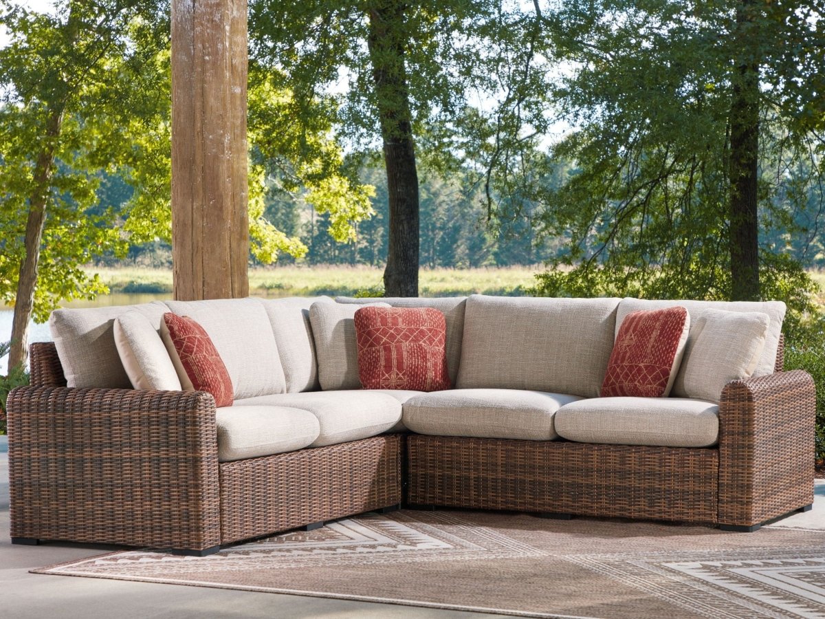 Dolan Creek - Outdoor Sectional Stationary Sectionals by Signature Design by Ashley® - Walls Furniture & Mattress