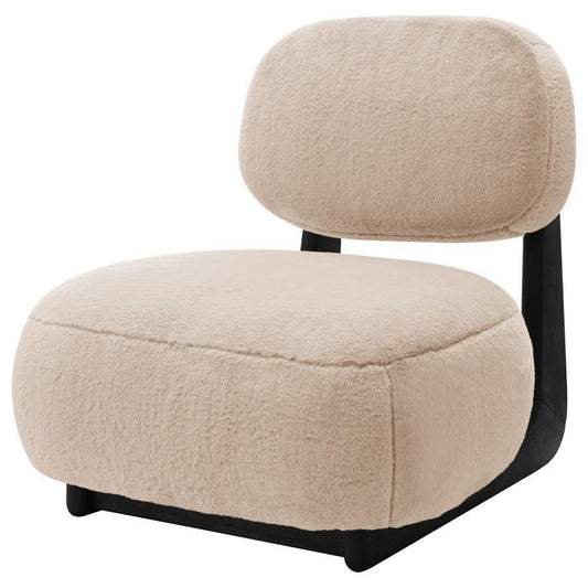 Duffie - Upholstered Armless Accent Chair - Camel Armless Chairs by CoasterEveryday - Walls Furniture & Mattress