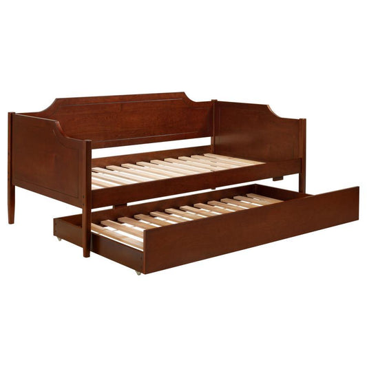 Redding - Wood Twin Daybed With Trundle - Cherry Daybeds by Coaster Fine Furniture - Walls Furniture & Mattress