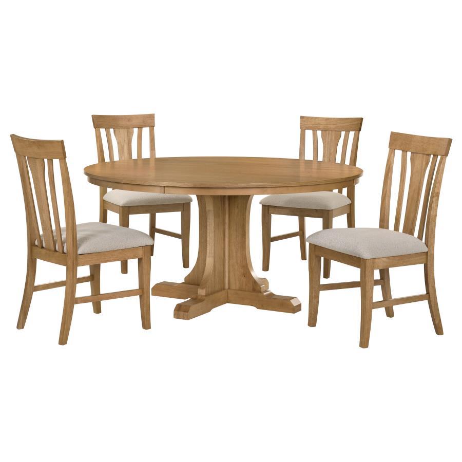 Hartville - Round Dining Table Set 5 Piece Dining Room Sets by Coaster Fine Furniture - Walls Furniture & Mattress