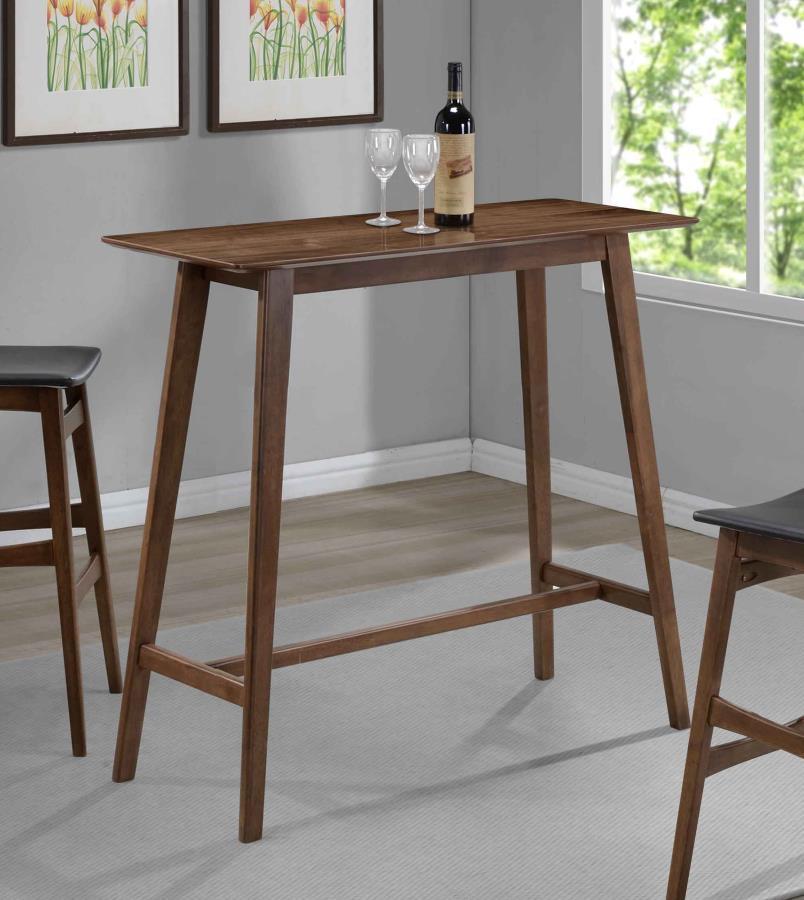 Finnick - Rectangular Pub Height Bar Table - Walnut Bar Tables by CoasterEveryday - Walls Furniture & Mattress