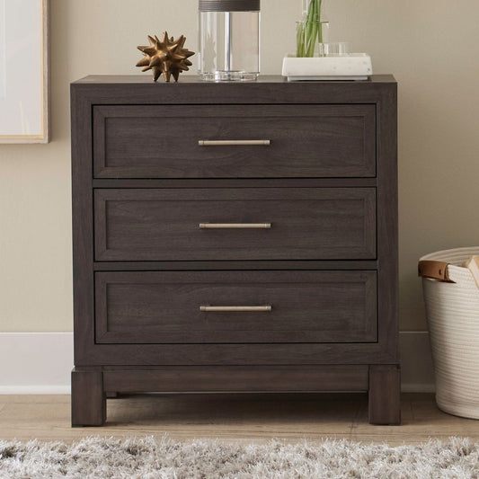 Modern Edge - Nightstand With Charging Station - Brown Nightstands w/ Charging Stations by Liberty Furniture - Walls Furniture & Mattress