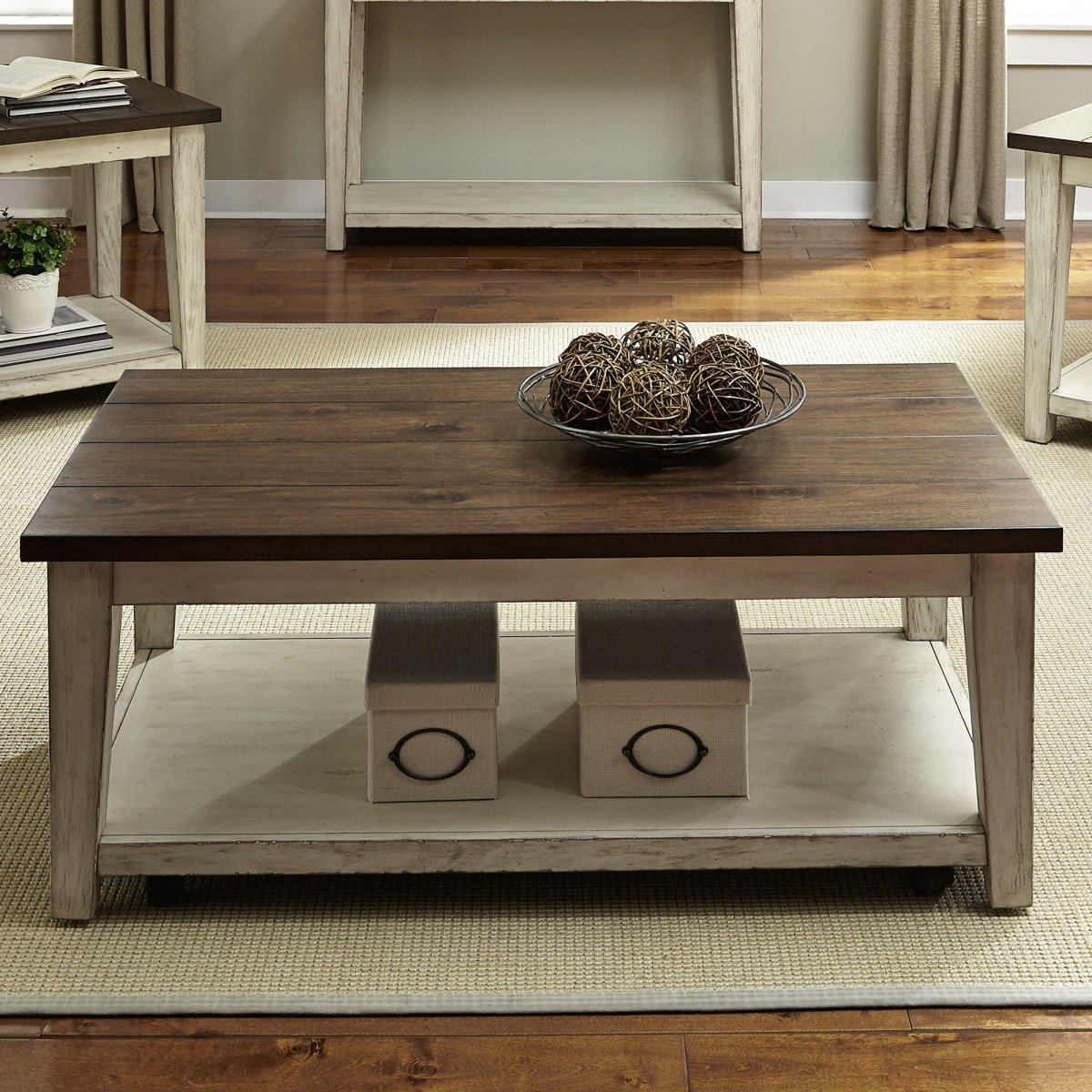 Arden Road - Rectangular Cocktail Table - Satin Cherry Cocktail Tables by Liberty Furniture - Walls Furniture & Mattress