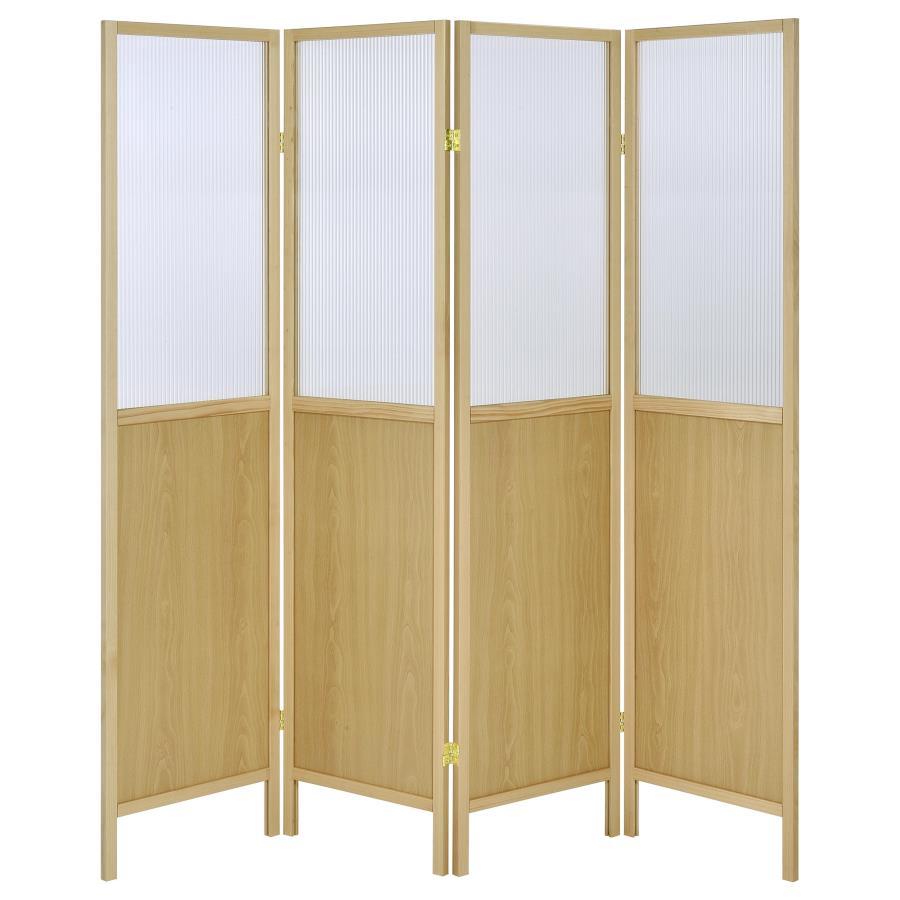Mattison - 4 - Panel Room Divider Folding Shoji Screen Room Dividers by Coaster Fine Furniture - Walls Furniture & Mattress
