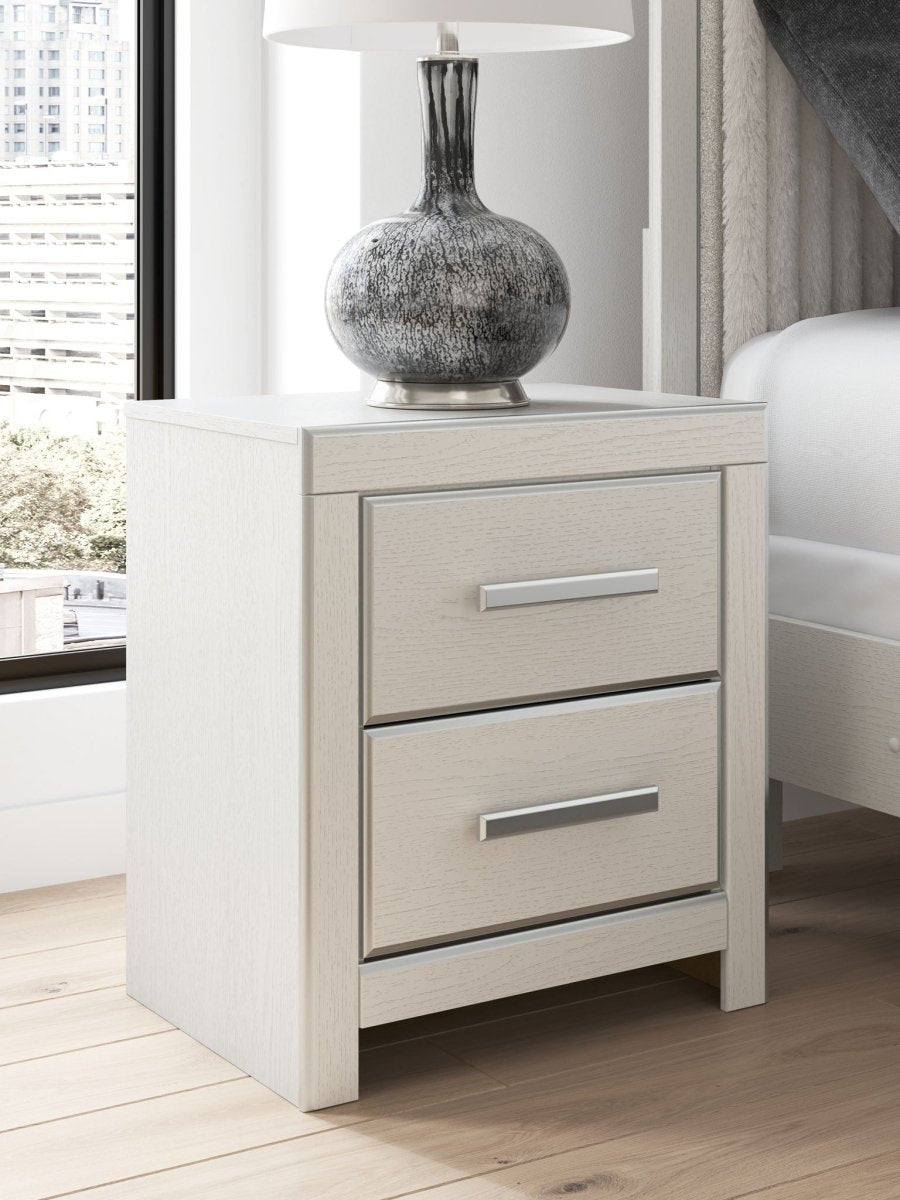 Zuraleus - Two Drawer Night Stand Nightstands w/ Charging Stations by Signature Design by Ashley® - Walls Furniture & Mattress