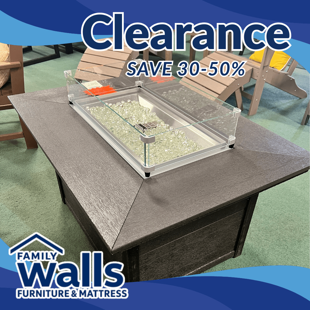 Rectangle Fire Pit Table by Walls Furniture & Mattress - Walls Furniture & Mattress