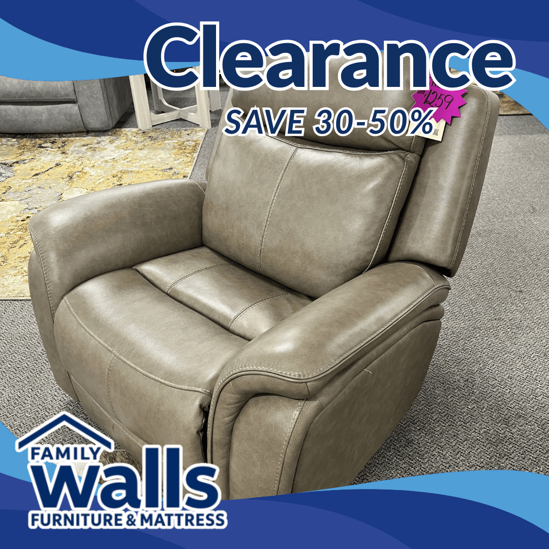 "462" Grant Leather Recliner by Walls Furniture & Mattress - Walls Furniture & Mattress