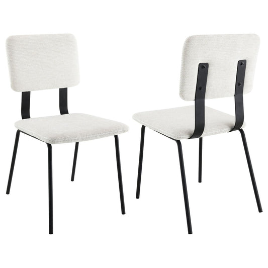 Calla - Fabric Upholstered Dining Side Chair (Set of 2) Chair Sets by Coaster Fine Furniture - Walls Furniture & Mattress
