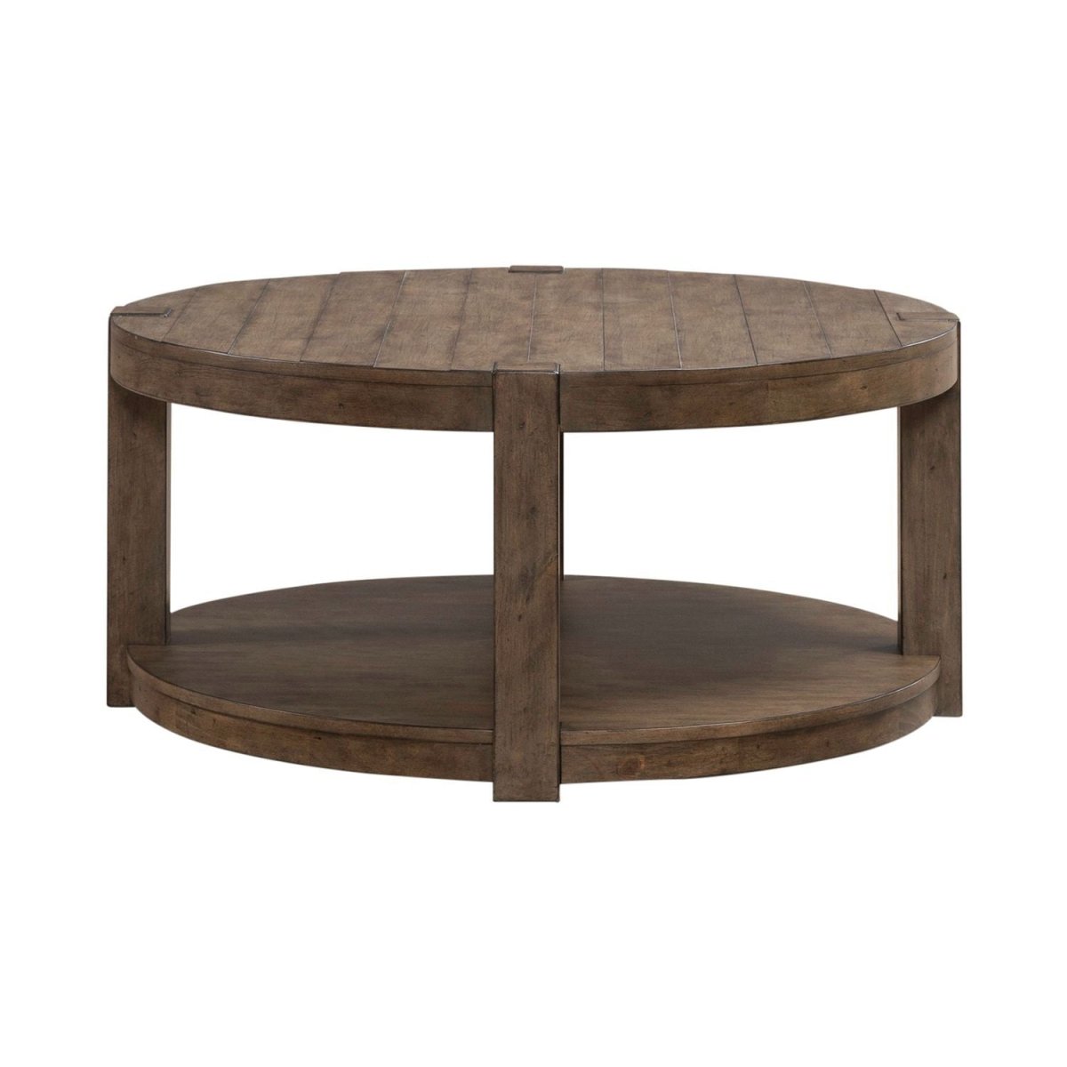 Broadmore - Round Cocktail Table - Brown Cocktail Tables by Liberty Furniture - Walls Furniture & Mattress
