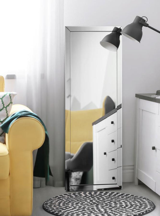 Soline - Framed Standing Floor Mirror - Silver Floor Mirrors by CoasterEveryday - Walls Furniture & Mattress