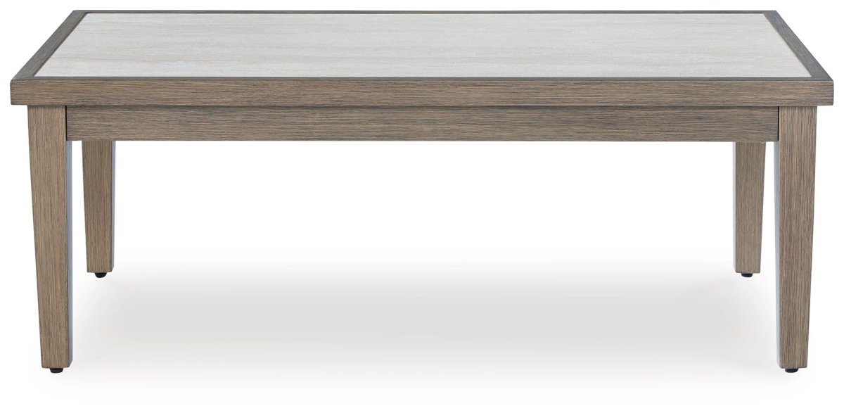 Rainier Ranch - Rectangular Cocktail Table - Brown / Beige Coffee Tables by Signature Design by Ashley® - Walls Furniture & Mattress