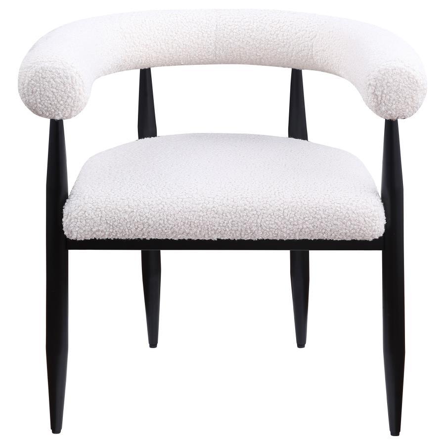 Dunmore - Boucle Upholstered Dining Arm Chair (Set of 2) Chair Sets by Coaster Fine Furniture - Walls Furniture & Mattress