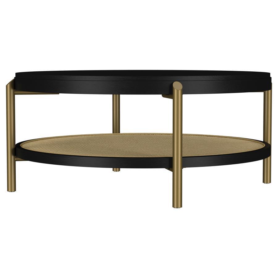 Arini - Round Coffee Table With Storage Shelf Coffee Tables by Coaster Fine Furniture - Walls Furniture & Mattress