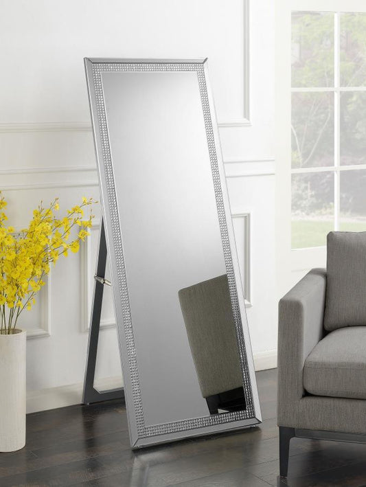 Giddish - Full Length Standing Mirror - Silver Floor Mirrors by CoasterEveryday - Walls Furniture & Mattress