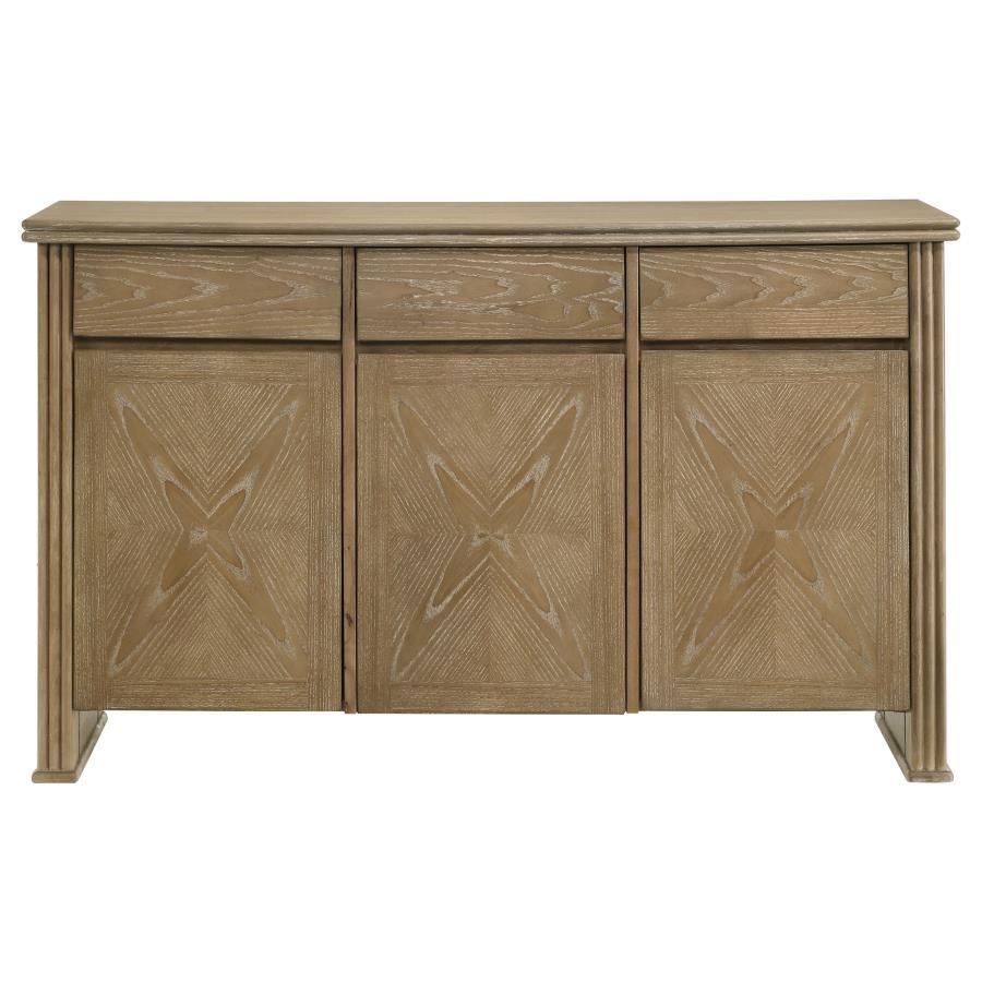 Adina - 2 - Door Sideboard Server - Distressed Light Brown Servers by Coaster Fine Furniture - Walls Furniture & Mattress