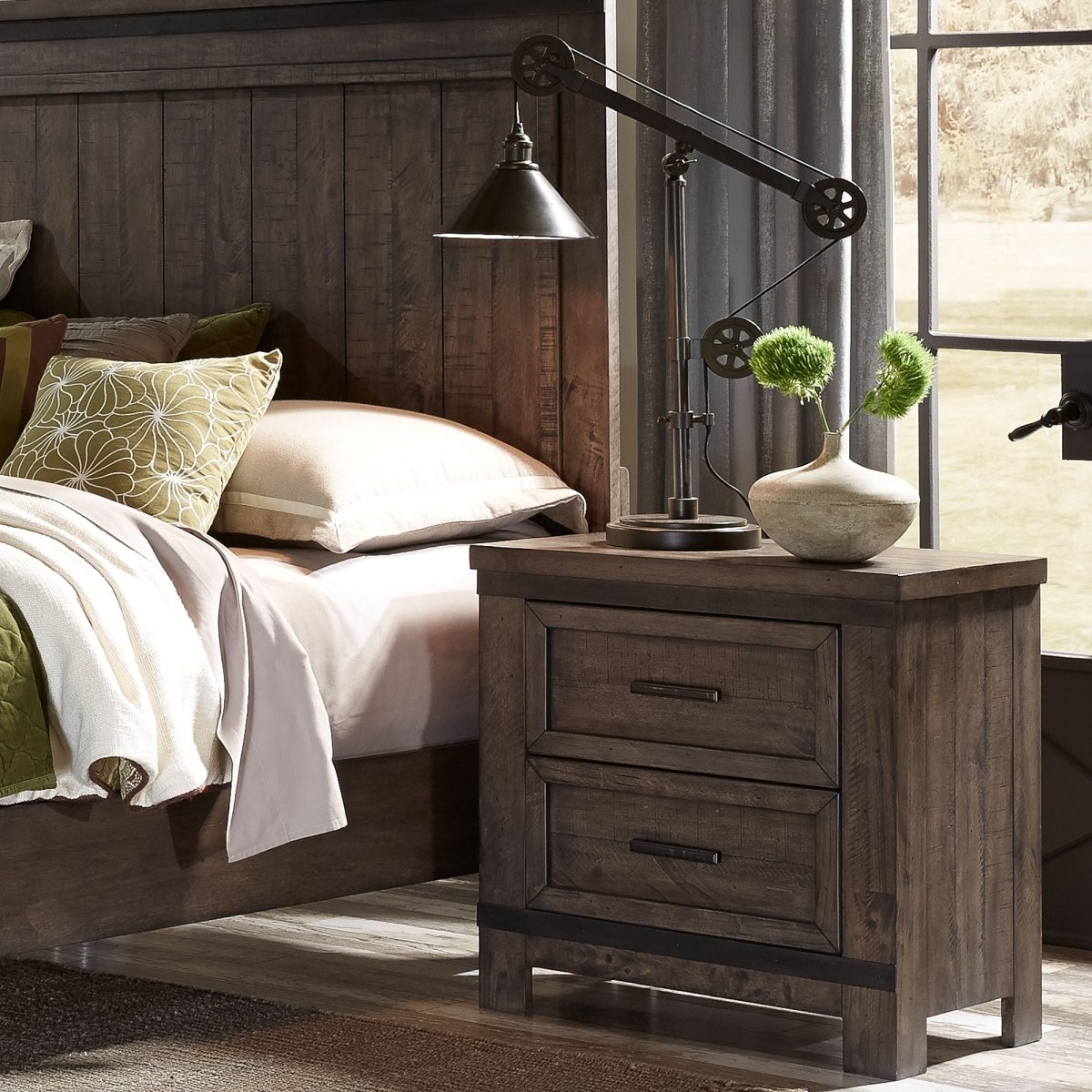 Thornwood Hills - Nightstand - Dark Brown Accent Nightstands by Liberty Furniture - Walls Furniture & Mattress