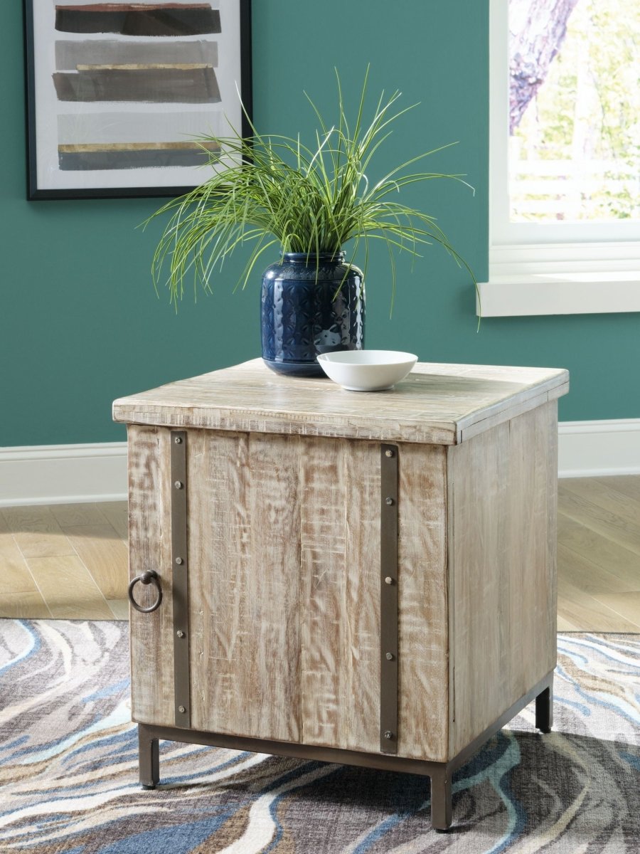 Laddford - Accent Cabinet - Shelf - Whitewash Accent Cabinets by Signature Design by Ashley® - Walls Furniture & Mattress