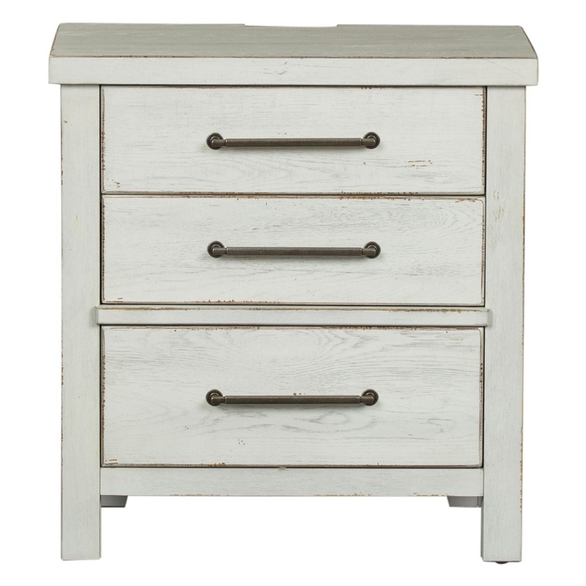 Modern Farmhouse - 3 Drawer Night Stand Accent Nightstands by Liberty Furniture - Walls Furniture & Mattress