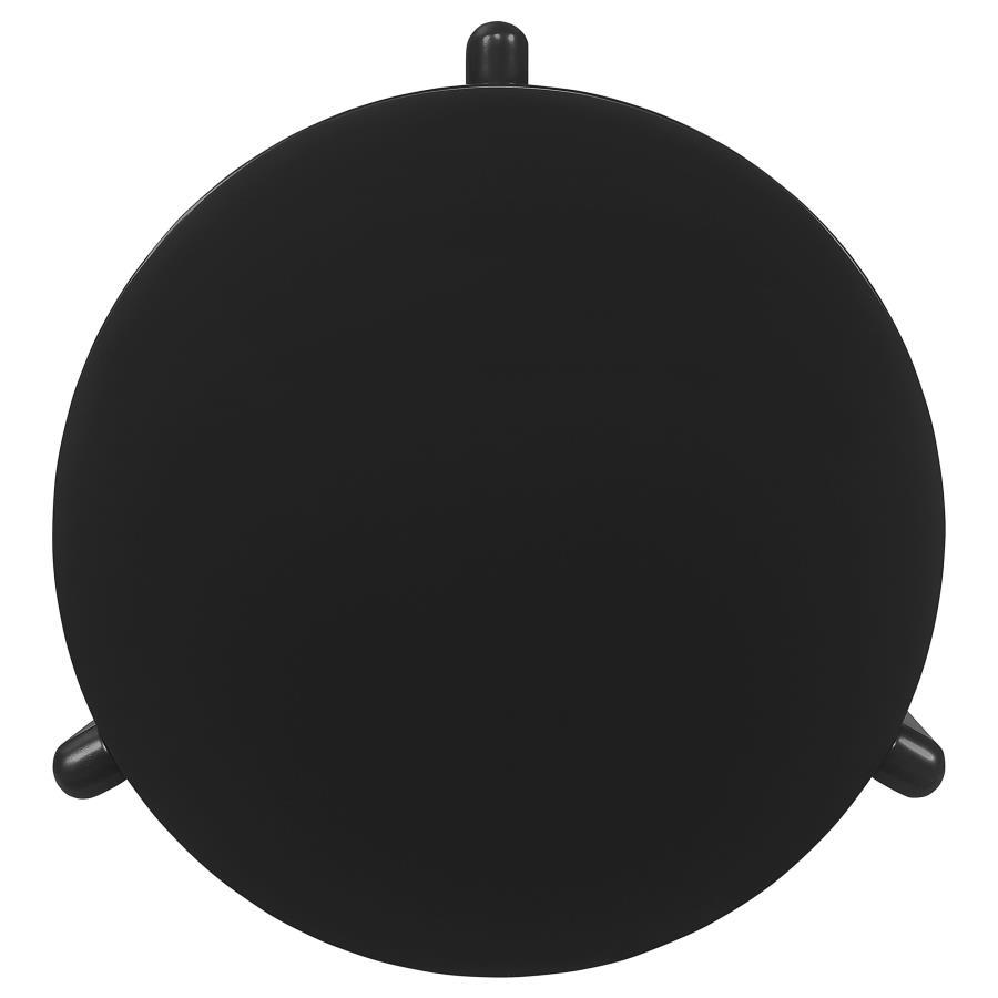 Cordova - Round Solid Wood End Table - Black End Tables by Coaster Fine Furniture - Walls Furniture & Mattress