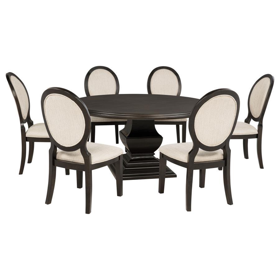 Twyla - Round Wood Dining Room Table Set 5 Piece Dining Room Sets by Coaster Fine Furniture - Walls Furniture & Mattress