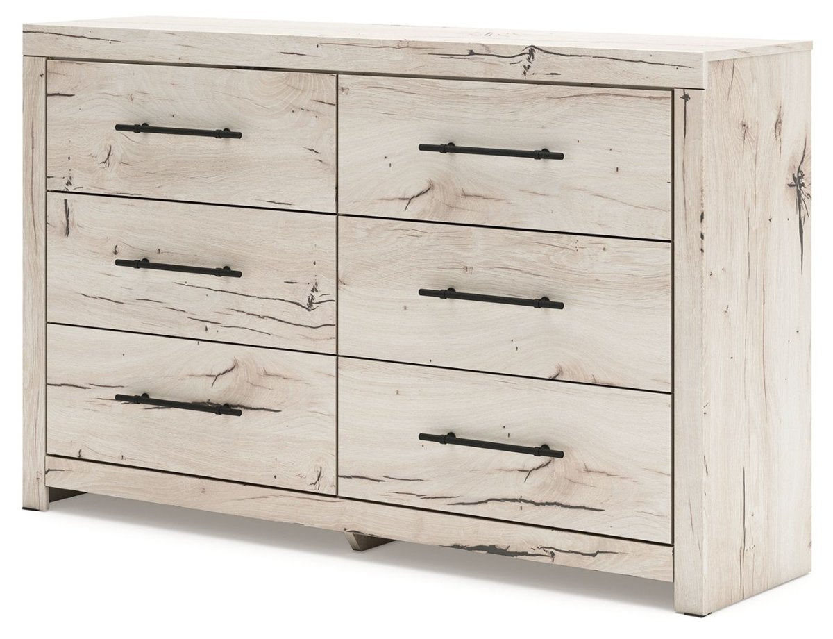 Lawroy - Six Drawer Dresser - Light Natural Dressers by Benchcraft® - Walls Furniture & Mattress
