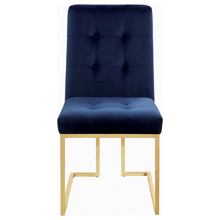 Cisco - Velvet Upholstered Dining Side Chair (Set of 2) Chair Sets by CoasterElevations - Walls Furniture & Mattress