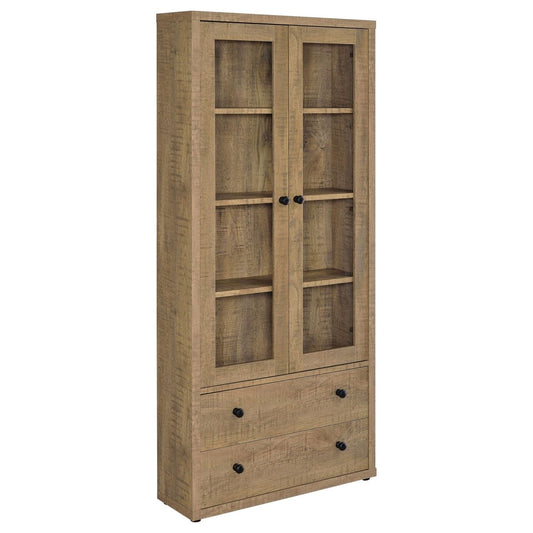 Hawthorne - 4 - Shelf Glass Door Tall Cabinet With Drawers Display Cabinets by Coaster Fine Furniture - Walls Furniture & Mattress