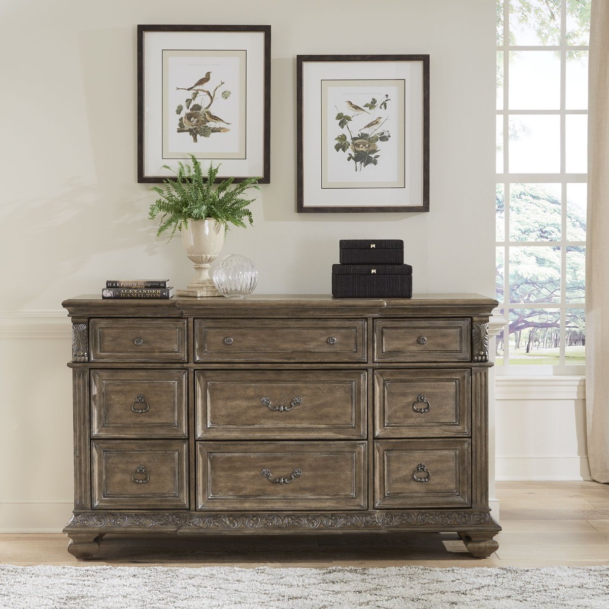 Carlisle Court - 9 Drawer Dresser - Medium Brown Dressers by Liberty Furniture - Walls Furniture & Mattress