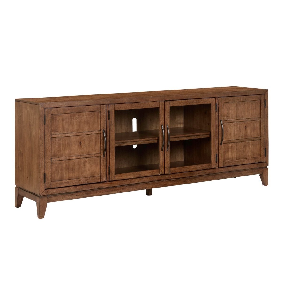 Shaker Lakes - 82" TV Console - Brown TV Stands by Liberty Furniture - Walls Furniture & Mattress