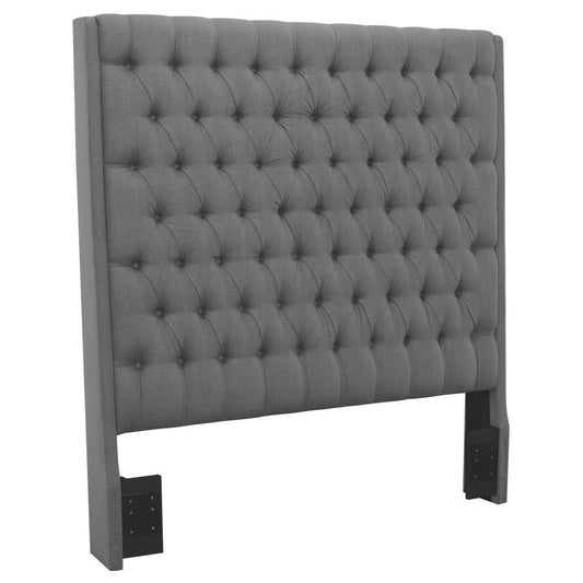 Camille - Upholstered California King Panel Headboard - Gray Upholstered Headboards by CoasterEssence - Walls Furniture & Mattress
