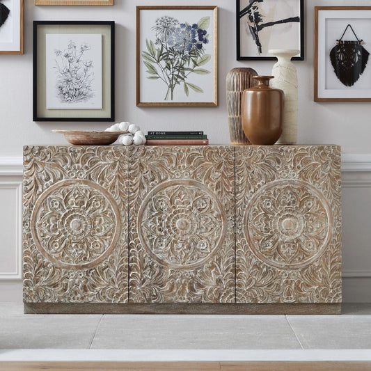 Melody - 3 Door Accent Cabinet - Brown Accent Cabinets by Liberty Furniture - Walls Furniture & Mattress