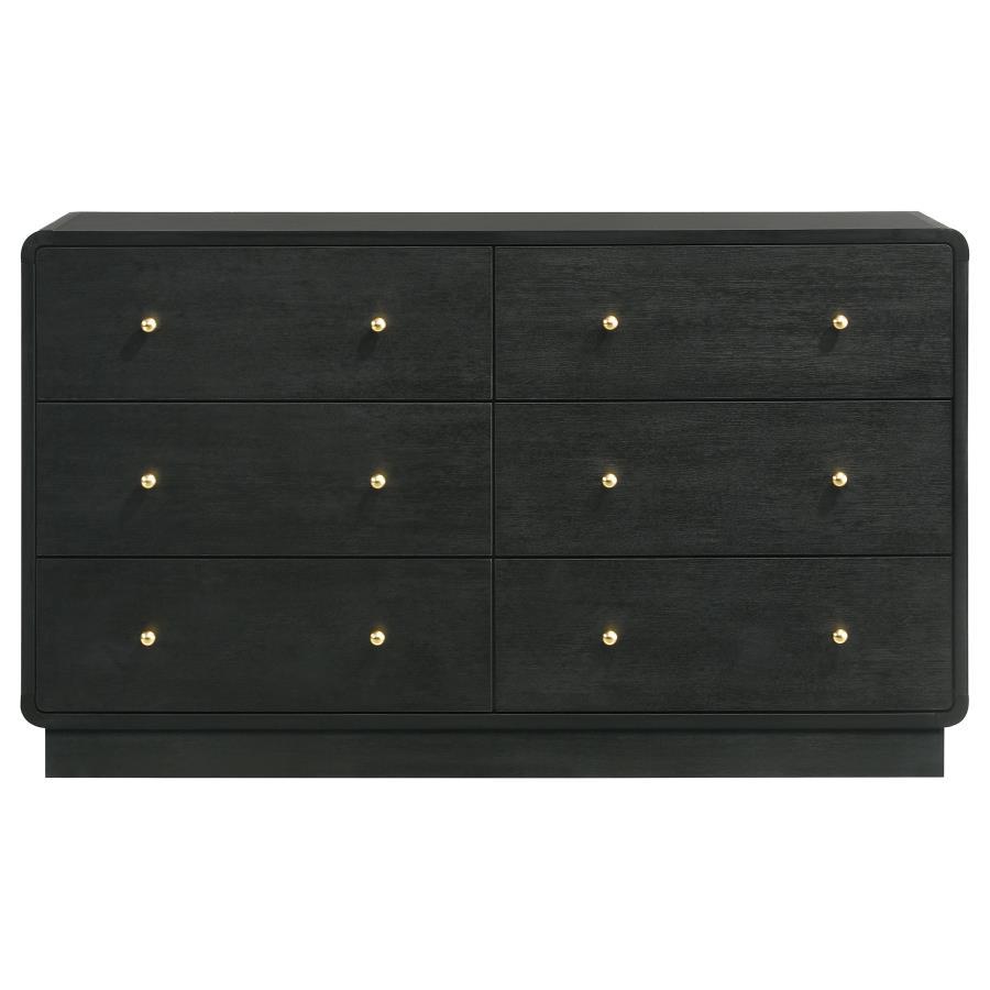 Cavelle - 6 - Drawer Dresser Dressers by Coaster Fine Furniture - Walls Furniture & Mattress