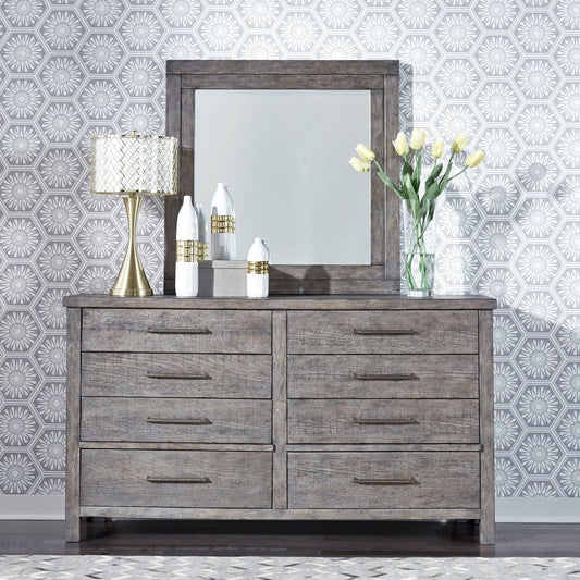 Modern Farmhouse - Platform Bed, Dresser & Mirror 3 Piece Bedroom Sets by Liberty Furniture - Walls Furniture & Mattress