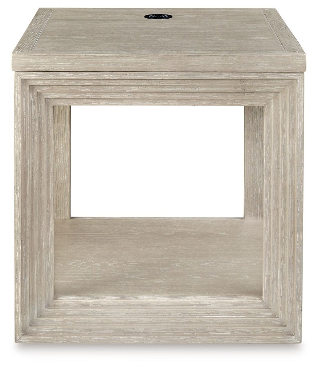Marxhart - Square End Table - Bisque End Tables by Signature Design by Ashley® - Walls Furniture & Mattress