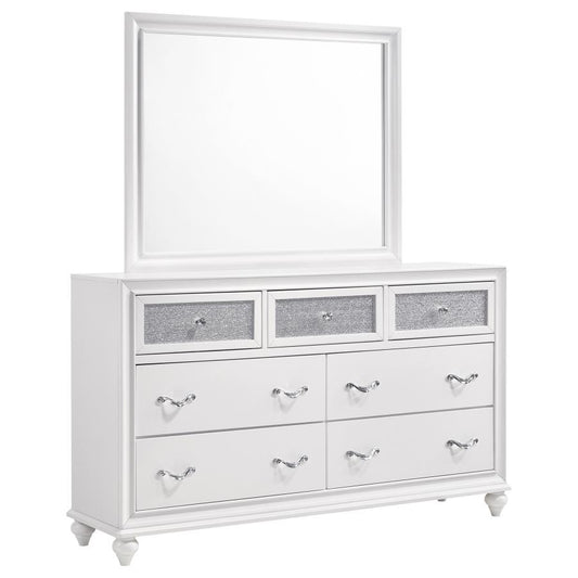Barzini - 7 - drawer Dresser With Mirror Dresser & Mirror by CoasterEveryday - Walls Furniture & Mattress