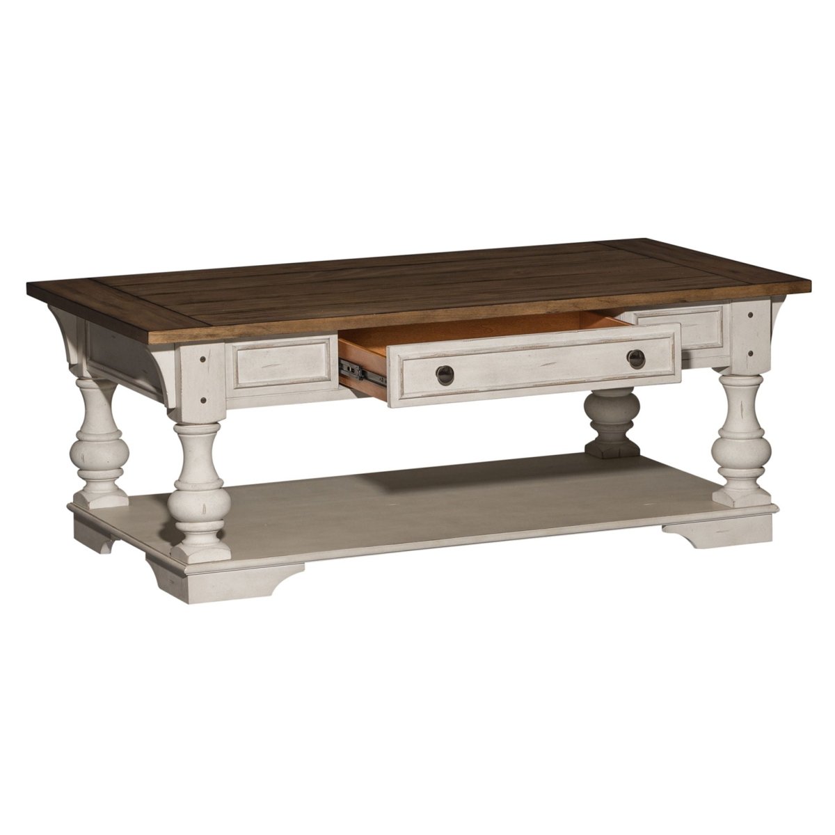 Morgan Creek - Cocktail Table - White Cocktail Tables by Liberty Furniture - Walls Furniture & Mattress