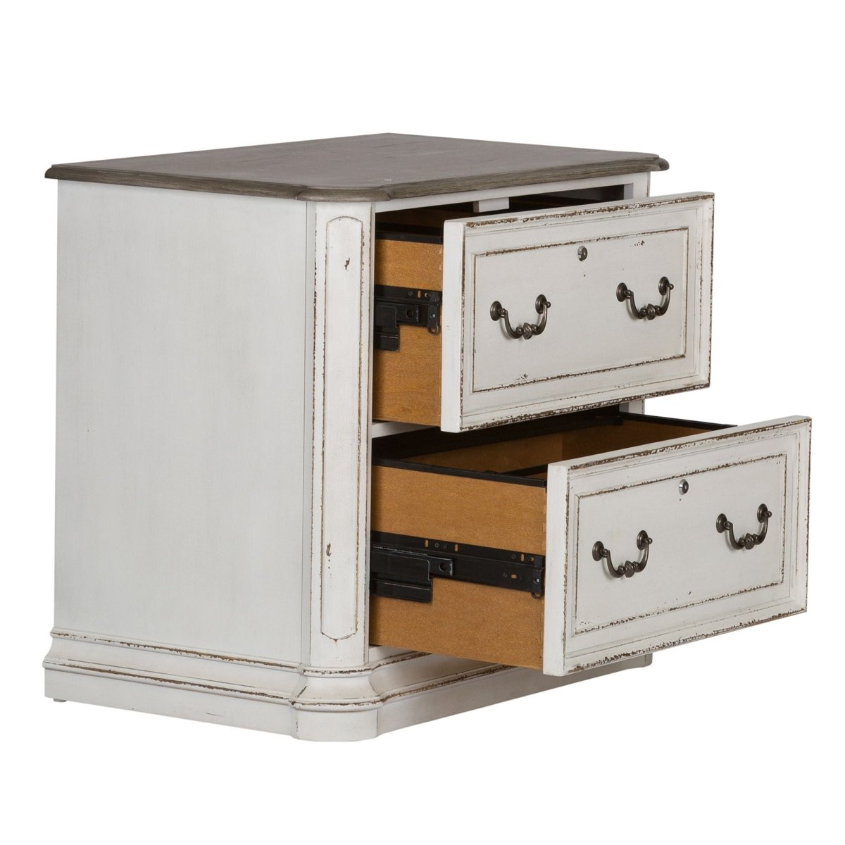 Magnolia Manor - Jr Executive Media Lateral File - White Filing Cabinets by Liberty Furniture - Walls Furniture & Mattress