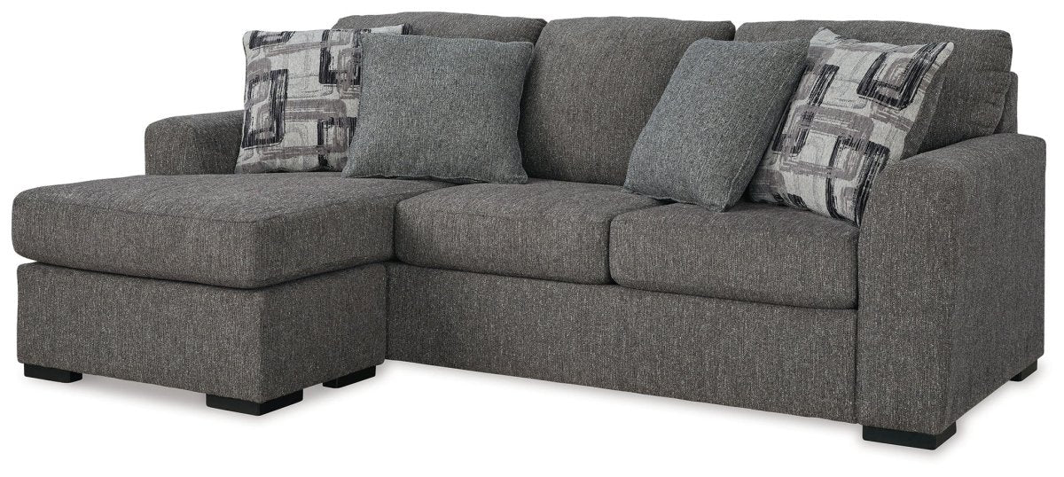 Gardiner - Sofa Chaise - Pewter Stationary Sofas by Signature Design by Ashley® - Walls Furniture & Mattress