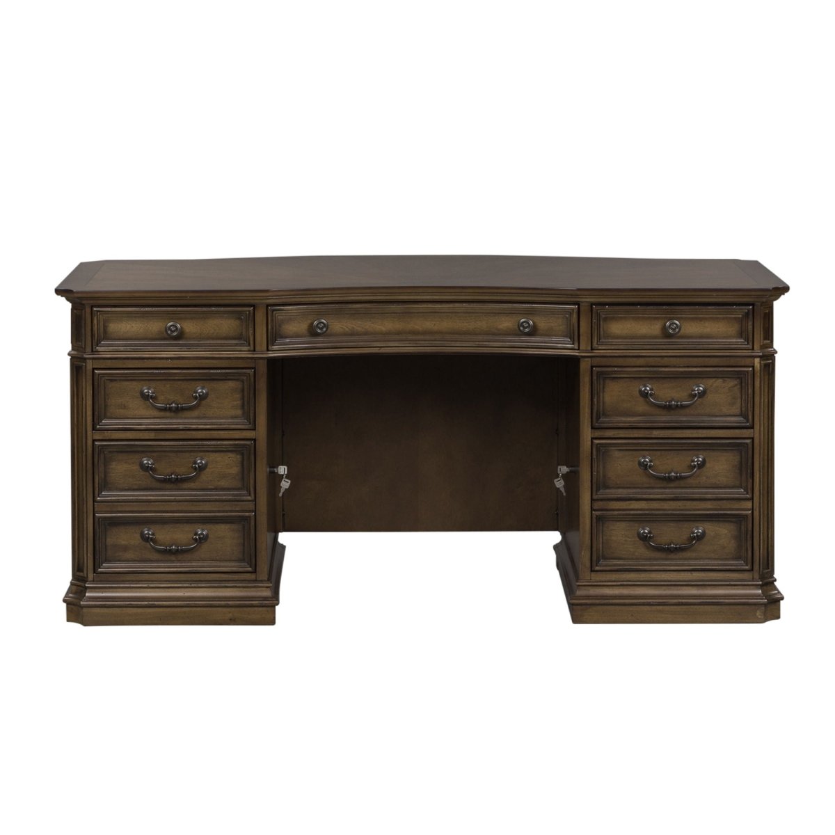 Amelia - Jr Executive Desk - Dark Brown Executive Desks by Liberty Furniture - Walls Furniture & Mattress