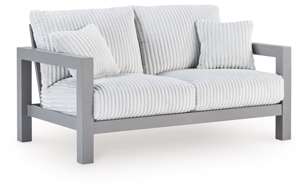 Hurley Park - Loveseat With Cushion - Gray Loveseats by Signature Design by Ashley® - Walls Furniture & Mattress