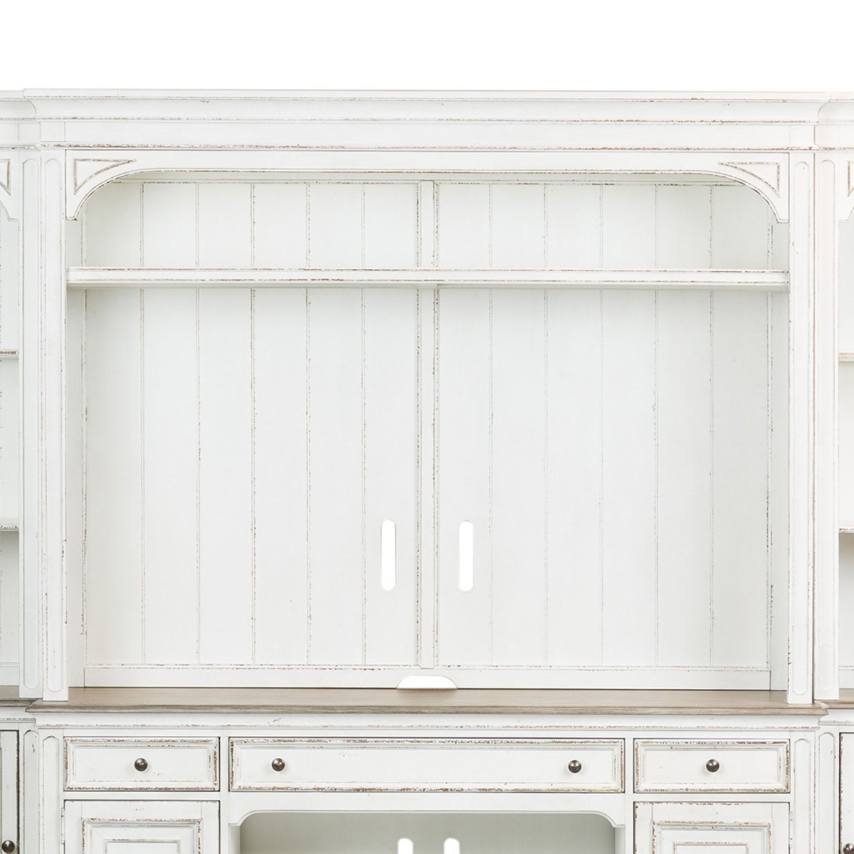 Magnolia Manor - Entertainment Hutch - White Hutches by Liberty Furniture - Walls Furniture & Mattress