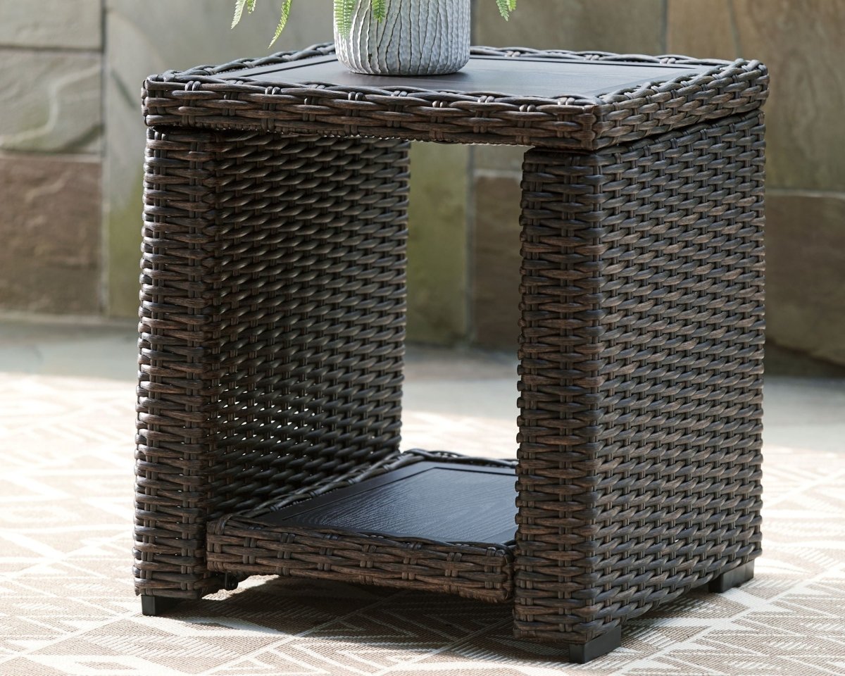 Grasson Lane - Square End Table - Brown End Tables by Signature Design by Ashley® - Walls Furniture & Mattress