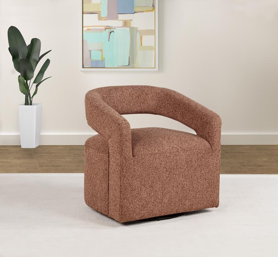 Westhill - Boucle Upholstered Swivel Accent Chair Swivel Chairs by Coaster Fine Furniture - Walls Furniture & Mattress