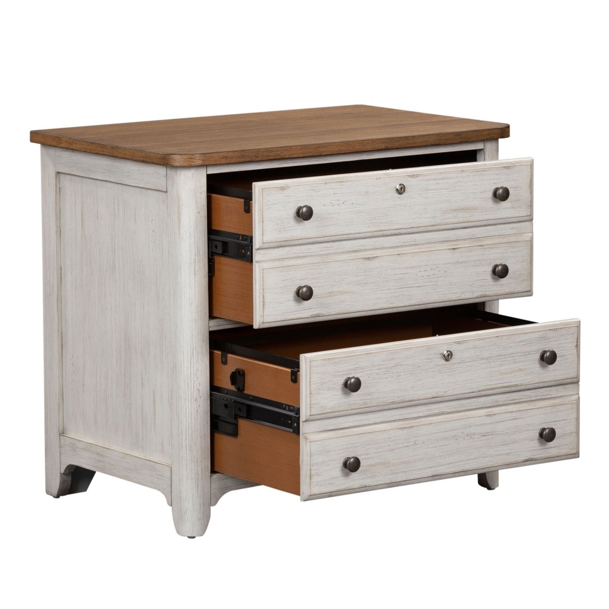 Farmhouse Reimagined - Lateral File - White Filing Cabinets by Liberty Furniture - Walls Furniture & Mattress