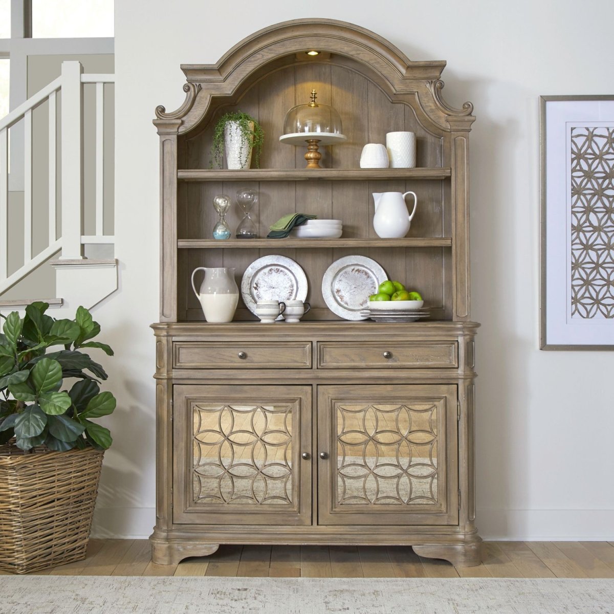 Magnolia Manor - Hutch & Buffet Hutches & Buffets by Liberty Furniture - Walls Furniture & Mattress
